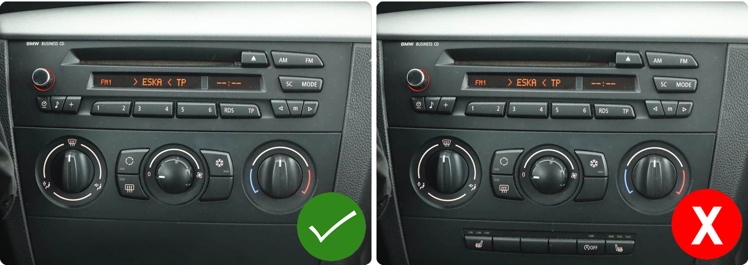2DIN autorádio s Android pro BMW 1 serie manual AC, omezení montáže, CarPlay, AndroidAuto, bluetooth handsfree s GPS modulem, navigací, DAB a dotykovou obrazovkou evtech.cz